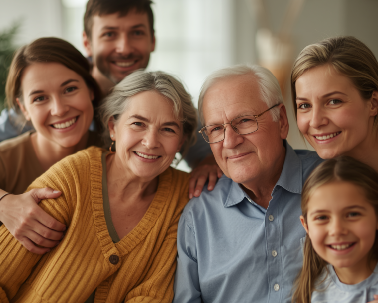Family discussing retirement planning strategies and estate planning